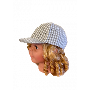 Sommercap til b�rn - beige/hvid