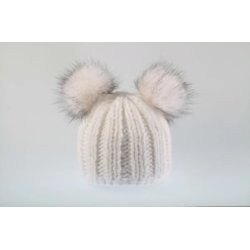 Brnehuer med to pomponer