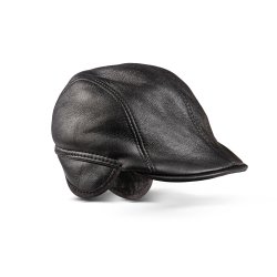 Skindkasket med reklapper - model York - foret med lammeskind