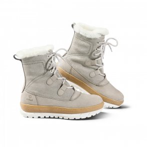 Gr stvler med lammeskind til dame i premium kvalitet