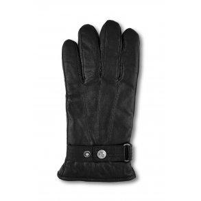 Herrehandske i skind med justerbar spndestrop