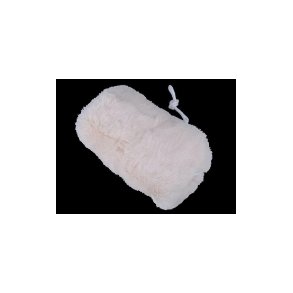 Muffedisse i kaninpels - off white