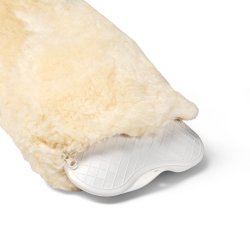 Varmedunk med lammeskindsbetrk