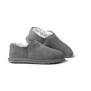 Gr hjemmesko i lammeskind til herre