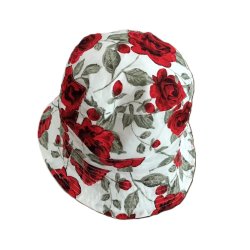 Bllehat - solhat - med blomstertryk - vendbar