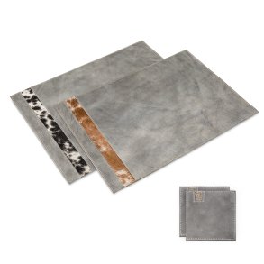 Dkkeserviet og glasskner i koskind - model Milano