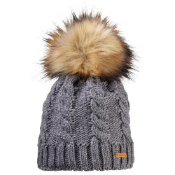 Tophue med kvast i kunstpels