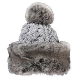 Strikhue med kunstpels