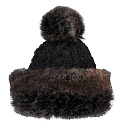 Strikhue med kunstpels