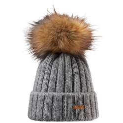 Strikhue til brn med pompon