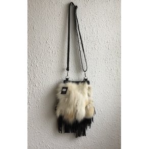 Ldertaske med pelsbestning