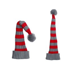 Nissehue - ribstrikket - flere farvekombinationer - to strrelser