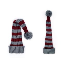 Nissehue - ribstrikket - flere farvekombinationer - to strrelser