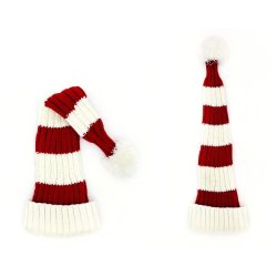 Nissehue - ribstrikket - flere farvekombinationer - to strrelser