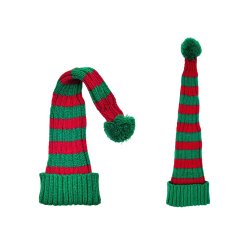 Nissehue - ribstrikket - flere farvekombinationer - to strrelser