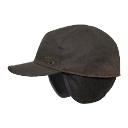 MJM cap med oilskinslook og reklapper