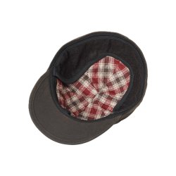 MJM cap med oilskinslook og reklapper