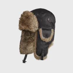 Polarhue i skind med kaninpels fra MJM