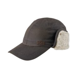 MJM cap med oilskinslook og udvendig reklapper