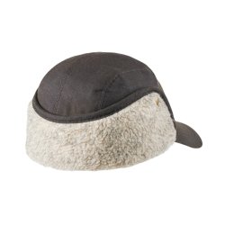 MJM cap med oilskinslook og udvendig reklapper