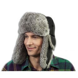 Polarhue i skind med kaninpels fra MJM